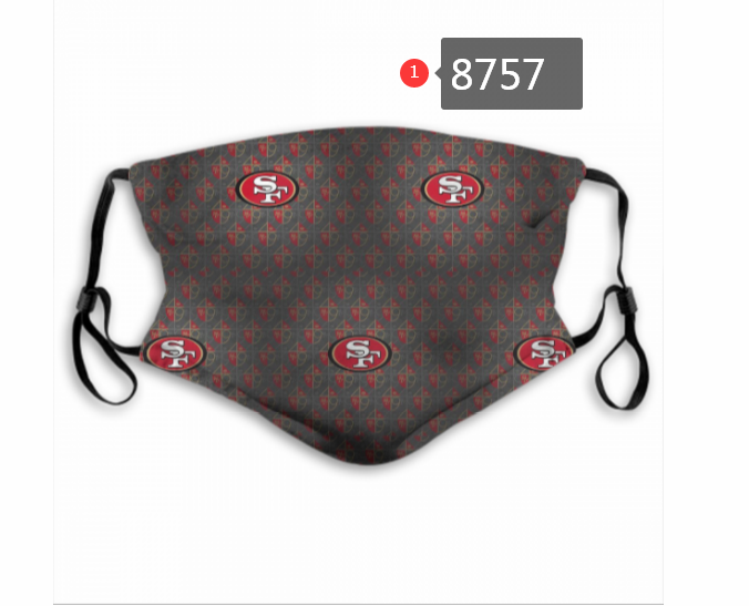2020 San Francisco 49ers #64 Dust mask with filter->nfl dust mask->Sports Accessory